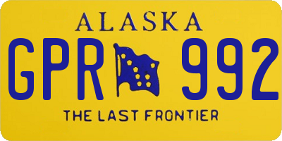 AK license plate GPR992