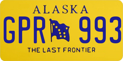 AK license plate GPR993