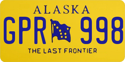 AK license plate GPR998