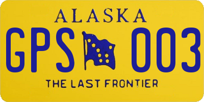 AK license plate GPS003