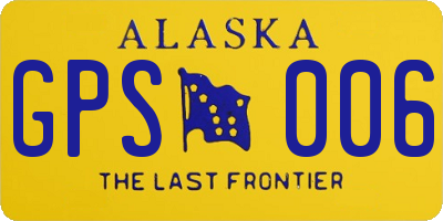 AK license plate GPS006