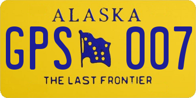 AK license plate GPS007
