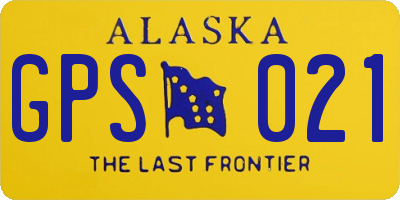 AK license plate GPS021