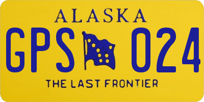 AK license plate GPS024