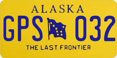 AK license plate GPS032