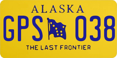 AK license plate GPS038
