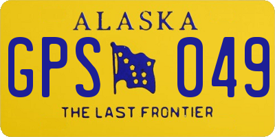 AK license plate GPS049