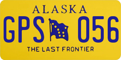 AK license plate GPS056