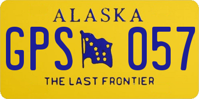 AK license plate GPS057
