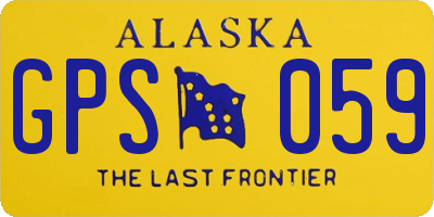 AK license plate GPS059