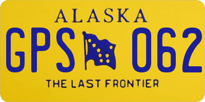 AK license plate GPS062