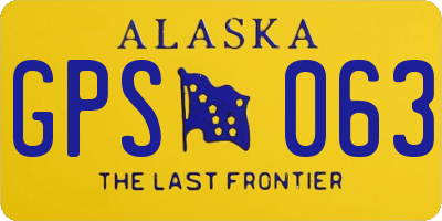 AK license plate GPS063