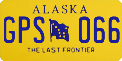 AK license plate GPS066