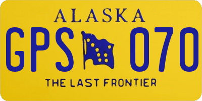AK license plate GPS070