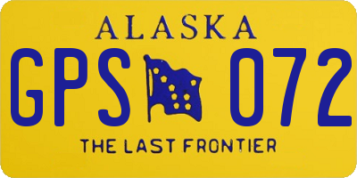 AK license plate GPS072