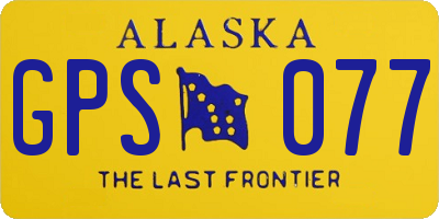 AK license plate GPS077