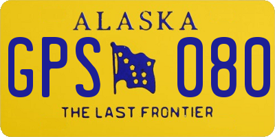 AK license plate GPS080
