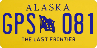 AK license plate GPS081