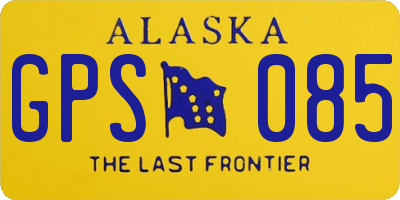 AK license plate GPS085