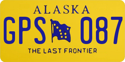 AK license plate GPS087