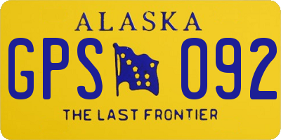 AK license plate GPS092
