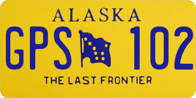 AK license plate GPS102