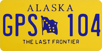 AK license plate GPS104