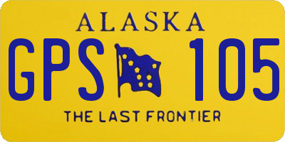 AK license plate GPS105