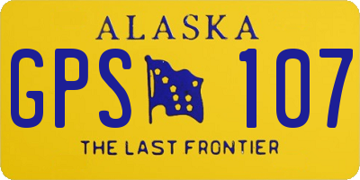 AK license plate GPS107