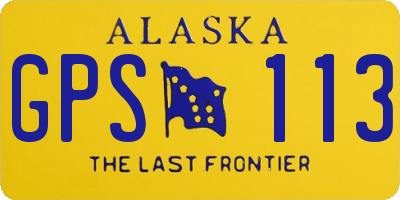 AK license plate GPS113