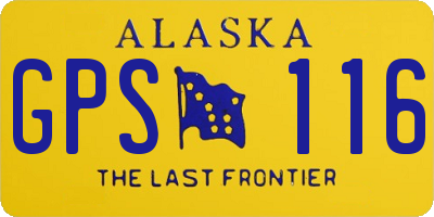 AK license plate GPS116