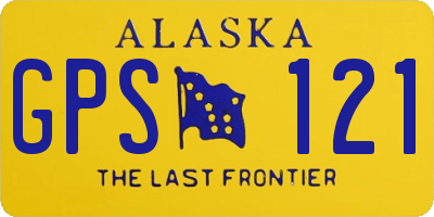 AK license plate GPS121