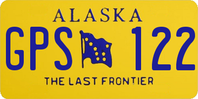 AK license plate GPS122
