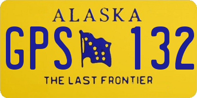 AK license plate GPS132