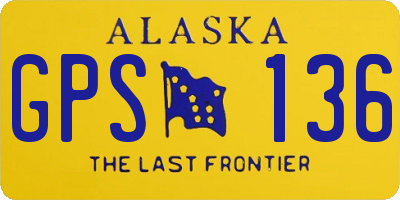 AK license plate GPS136