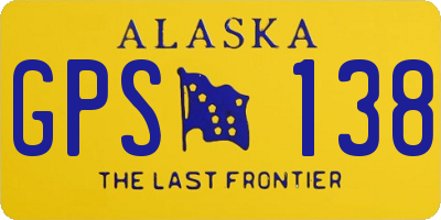 AK license plate GPS138