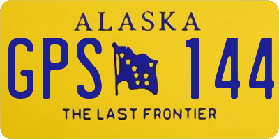 AK license plate GPS144