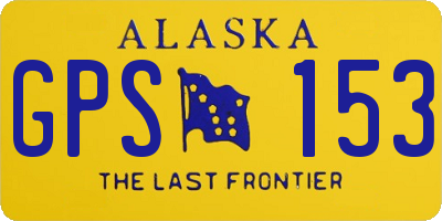 AK license plate GPS153
