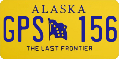 AK license plate GPS156