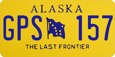 AK license plate GPS157