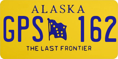 AK license plate GPS162