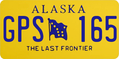 AK license plate GPS165