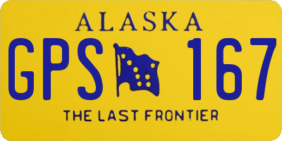 AK license plate GPS167