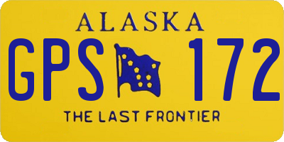 AK license plate GPS172