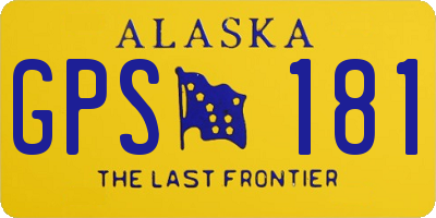 AK license plate GPS181