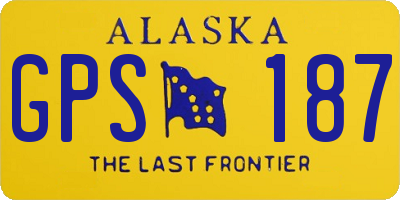 AK license plate GPS187