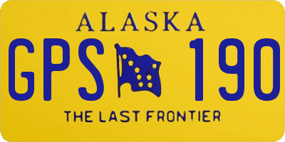 AK license plate GPS190