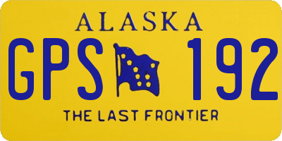 AK license plate GPS192