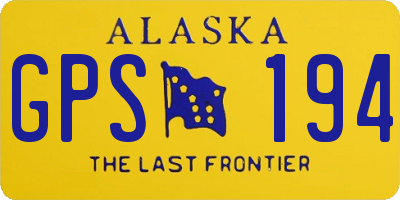 AK license plate GPS194