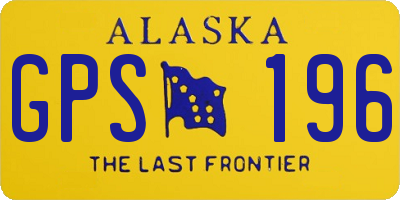 AK license plate GPS196